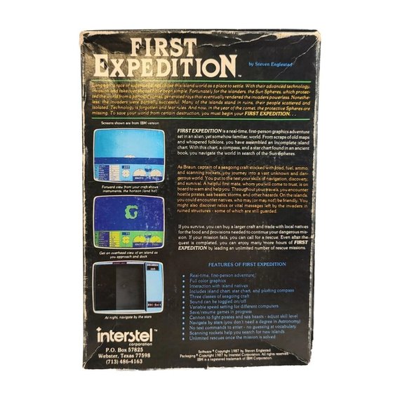First Expedition by Interstel Corp IBM PC Computer Game With Inserts Floppy Disc - Picture 3 of 12